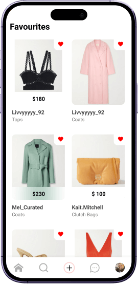 Favourites Item Screen