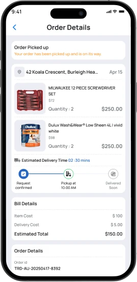 Order Details Screen