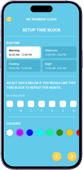 Time Setup Screen