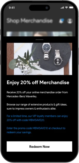 Redeem Screen