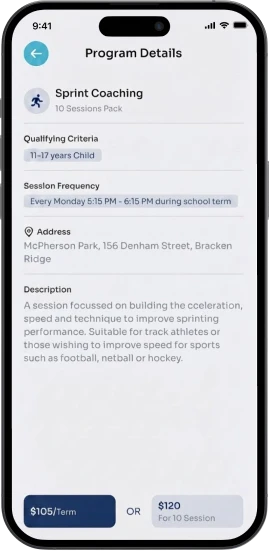 Program Detail Screen